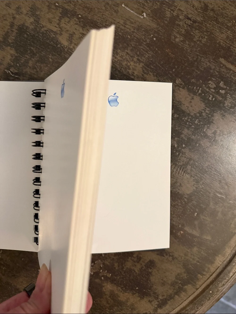 Rare Vintage Apple Internal Training Spiral Notebook Blank Pages + Blue Logo